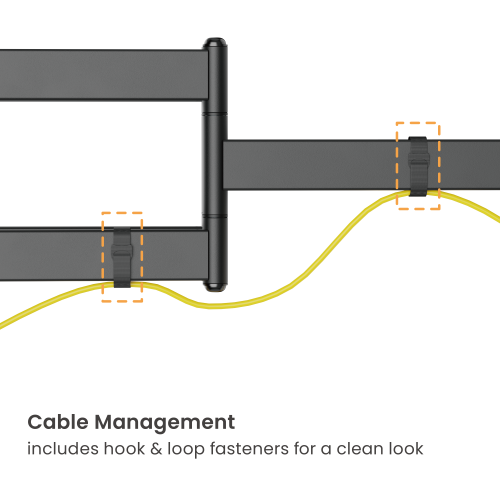 Cost-Effective Heavy-Duty Full-Motion TV Wall Mount LPA86-696A With enhanced robustness to hold TVs up to 75kg & larger extension from china(chinese)