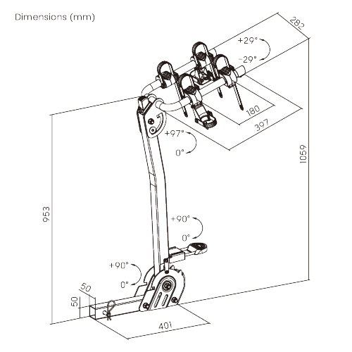 Foldable 2-Bike Hitch Rack for Cars CBR09-21H A fully foldable, no-assembly solution for carrying multiple bikes or e-bikes up to 65kg (143 lbs). from china(chinese)
