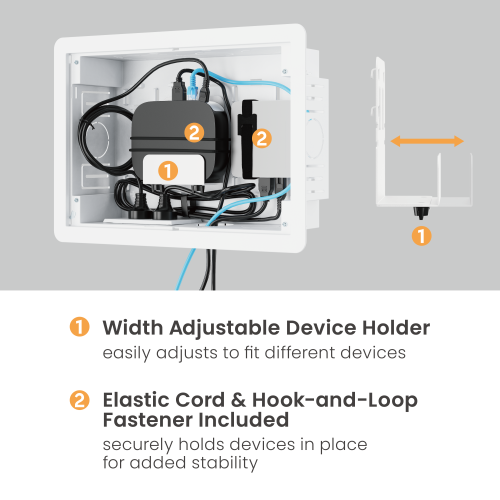In-Wall Media Box APM13-01 Seamlessly conceals and organizes media devices and power in-wall for a sleek and flush look from china(chinese)