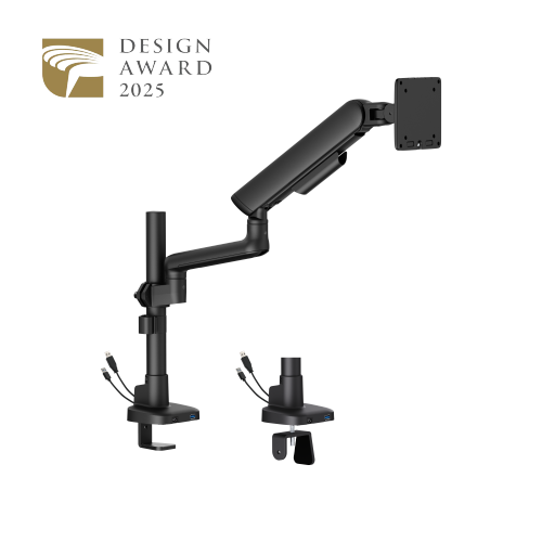 ELITE Pole-Mounted Mechanical Spring Monitor Arm with USB-A & USB-C Ports LDT118-C012UCP Leads the modernity by appearance and functionality. from china(chinese)