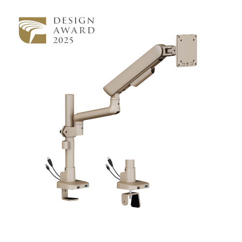 ELITE Pole-Mounted Mechanical Spring Monitor Arm with USB-A & USB-C Ports LDT118-C012UCP Leads the modernity by appearance and functionality. from china(chinese)