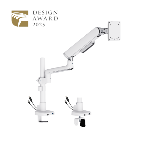 ELITE Pole-Mounted Mechanical Spring Monitor Arm with USB-A & USB-C Ports LDT118-C012UCP Leads the modernity by appearance and functionality. from china(chinese)