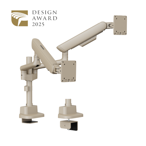 ELITE Dual-Screen Pole-Mounted Mechanical Spring Monitor Arm LDT118-C024P Leads the modernity by appearance and functionality. from china(chinese)