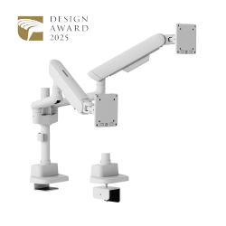 ELITE Dual-Screen Pole-Mounted Mechanical Spring Monitor Arm