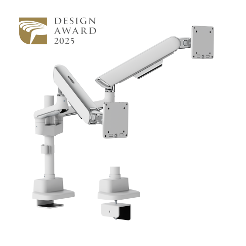 ELITE Dual-Screen Pole-Mounted Mechanical Spring Monitor Arm LDT118-C024P Leads the modernity by appearance and functionality. from china(chinese)