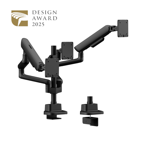 ELITE Triple-Screen Pole-Mounted Mechanical Spring Monitor Arm LDT118-C036P Leads the modernity by appearance and functionality. from china(chinese)