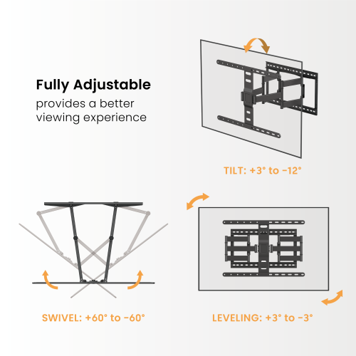Modern Ultra-Slim Full-Motion TV Wall Mount LPA83-466 For most 43"-90" TVs from china(chinese)