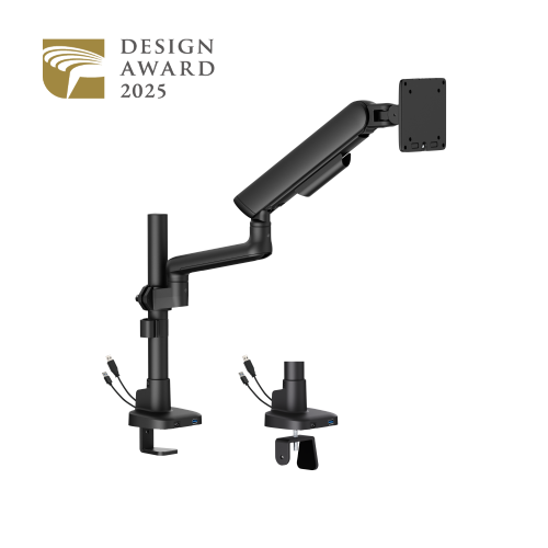 ELITE Pole-Mounted Mechanical Spring Monitor Arm with USB-A & USB-C Ports LDT118-C012UCP Leads the modernity by appearance and functionality. from china(chinese)