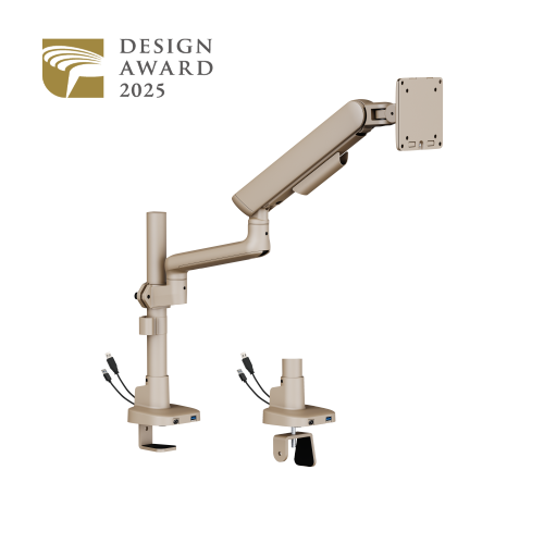 ELITE Pole-Mounted Mechanical Spring Monitor Arm with USB-A & USB-C Ports LDT118-C012UCP Leads the modernity by appearance and functionality. from china(chinese)
