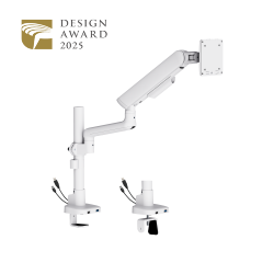 ELITE Pole-Mounted Mechanical Spring Monitor Arm with USB-A & USB-C Ports
