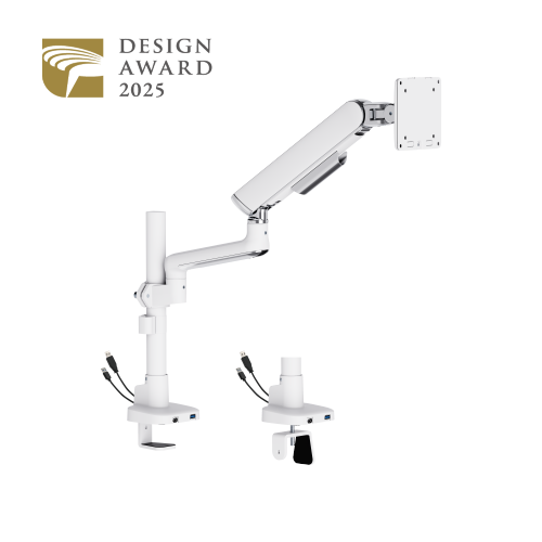 ELITE Pole-Mounted Mechanical Spring Monitor Arm with USB-A & USB-C Ports LDT118-C012UCP Leads the modernity by appearance and functionality. from china(chinese)
