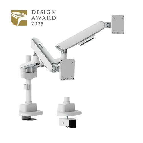 ELITE Dual-Screen Pole-Mounted Mechanical Spring Monitor Arm LDT118-C024P Leads the modernity by appearance and functionality. from china(chinese)