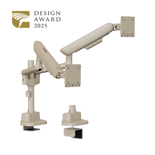 ELITE Dual-Screen Pole-Mounted Mechanical Spring Monitor Arm LDT118-C024P Leads the modernity by appearance and functionality. from china(chinese)