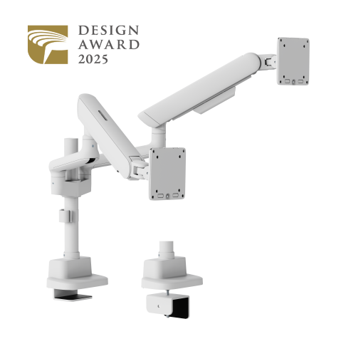ELITE Dual-Screen Pole-Mounted Mechanical Spring Monitor Arm LDT118-C024P Leads the modernity by appearance and functionality. from china(chinese)