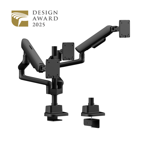 ELITE Triple-Screen Pole-Mounted Mechanical Spring Monitor Arm LDT118-C036P Leads the modernity by appearance and functionality. from china(chinese)