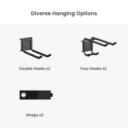 Versatile Heavy-Duty Wall Storage Rack (in 2-Piece Wall Plates)