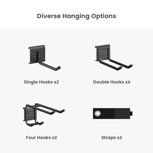 Versatile Heavy-Duty Wall Storage Rack (in 4-Piece Wall Plates) LGS01-03 Tools organized, spaces optimized. from china(chinese)