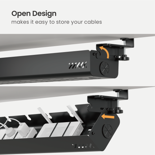 Clamp-On Under-Desk Cable Management Tray CC11-22-3 Increased Productivity with an Organized Workspace from china(chinese)