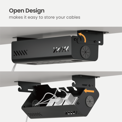 Screw-Mounted Under-Desk Cable Management Tray CC11-22-1S Increased Productivity with an Organized Workspace from china(chinese)
