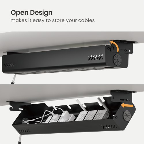 Screw-Mounted Under-Desk Cable Management Tray CC11-22-2S Increased Productivity with an Organized Workspace from china(chinese)