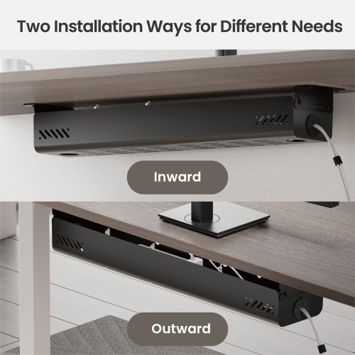 Screw-Mounted Under-Desk Cable Management Tray CC11-22-2S Increased Productivity with an Organized Workspace from china(chinese)