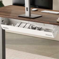Screw-Mounted Under-Desk Cable Management Tray