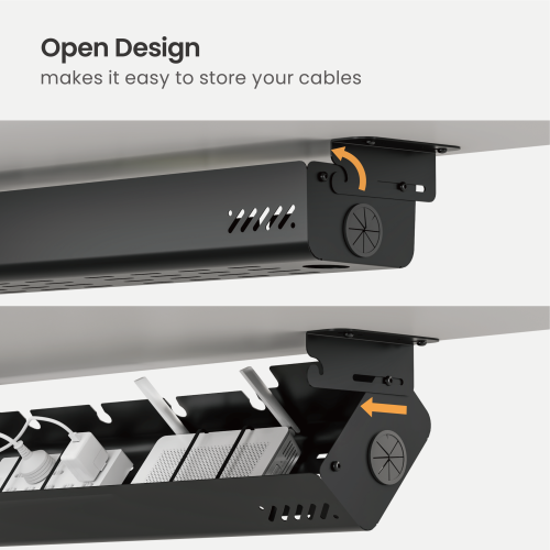 Screw-Mounted Under-Desk Cable Management Tray CC11-22-3S Increased Productivity with an Organized Workspace from china(chinese)