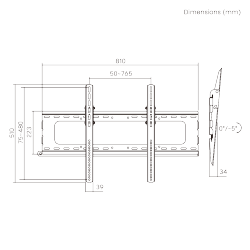 Anti-theft Heavy-duty Fixed Curved & Flat Panel TV Wall Mount