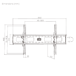 Classic Heavy-duty Tilting Curved & Flat Panel TV Wall Mount