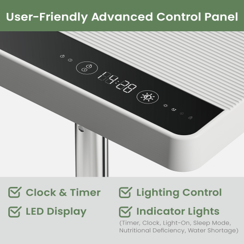 Stylish Transparent-Tank Indoor Gardening System (Advanced Control Panel) HGS15-2CD Designed for Style, Built for Growth. from china(chinese)