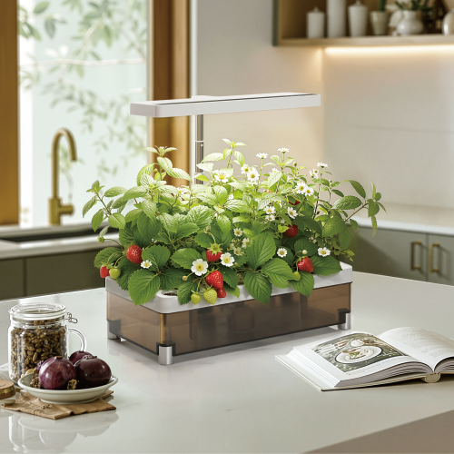 Stylish Transparent-Tank Indoor Gardening System (Advanced Control Panel) HGS15-2CD Designed for Style, Built for Growth. from china(chinese)
