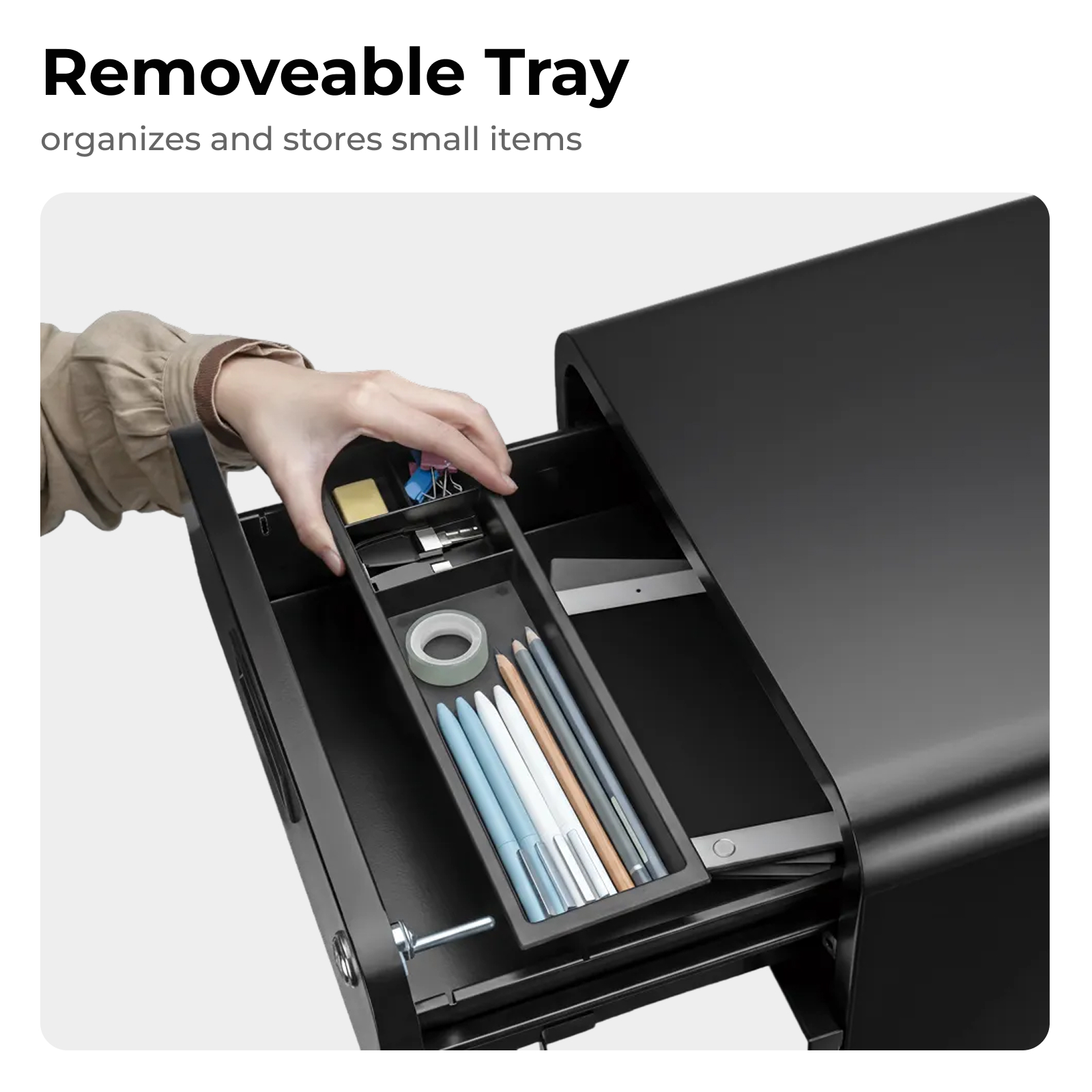 3-Drawer Locking Mobile File Cabinet