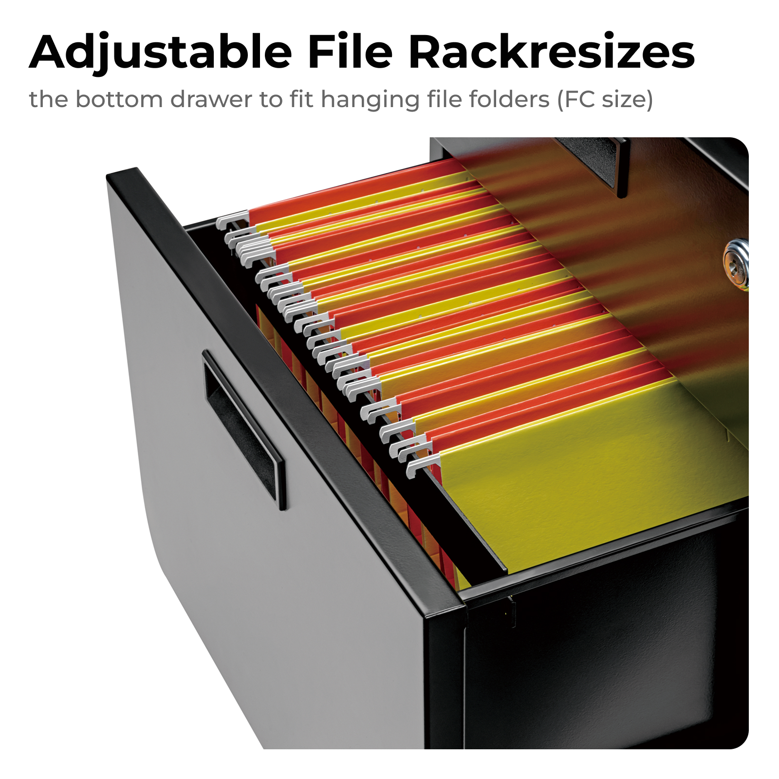 3-Drawer Locking Mobile File Cabinet