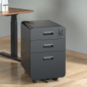 3-Drawer Locking Mobile File Cabinet
