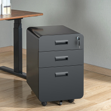 3-Drawer Locking Mobile File Cabinet