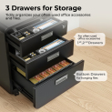 3-Drawer Locking Mobile File Cabinet