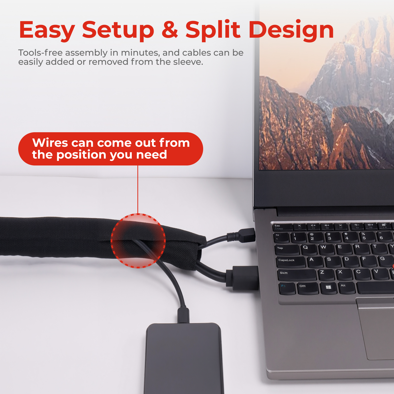 Flexiable Cable Sock (25mm/0.98" Width)