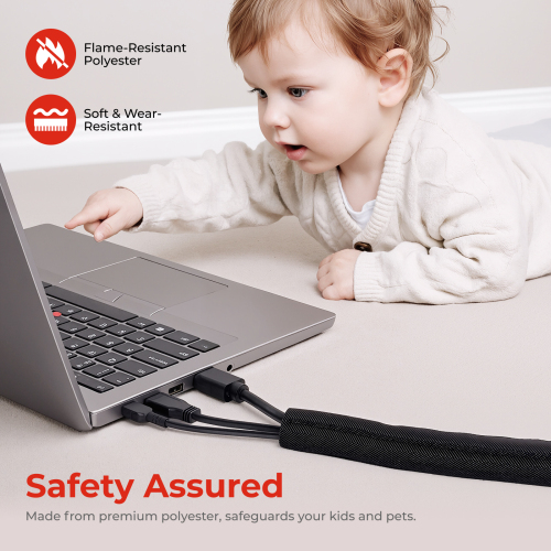 Flexiable Cable Sock (25mm/0.98" Width) SCS-25 For Cable Management from china(chinese)