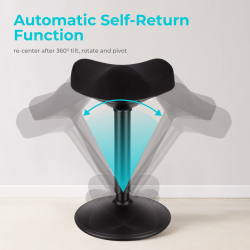 Ergonomic Height-Adjustable Wobble Stool