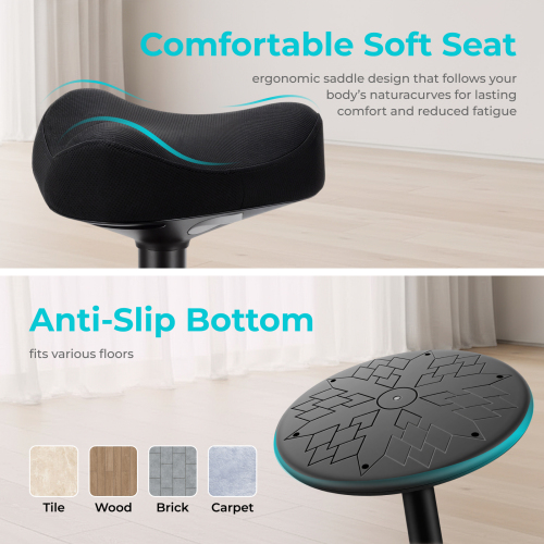 Ergonomic Height-Adjustable Wobble Stool CH04-29 Dynamic Enough for Active Sitting from china(chinese)