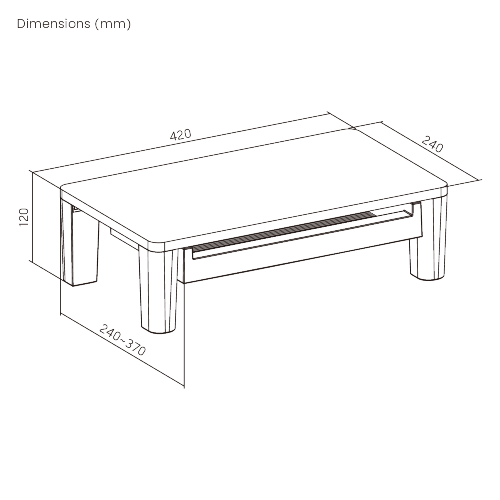 Affordable Heavy-duty Monitor Riser with Drawer STB39-02 Space reclaimed. Comfort gained. from china(chinese)