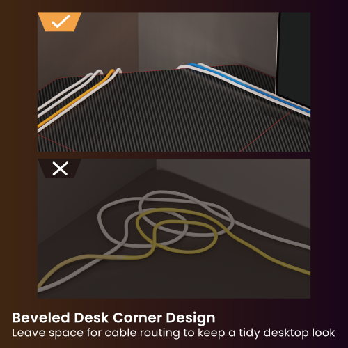  Value-Priced Corner Gaming Desk with 3 Monitor Risers GMD18-3 with Built-In RGB Light & EU/UK Standard Power Outlets from china(chinese)