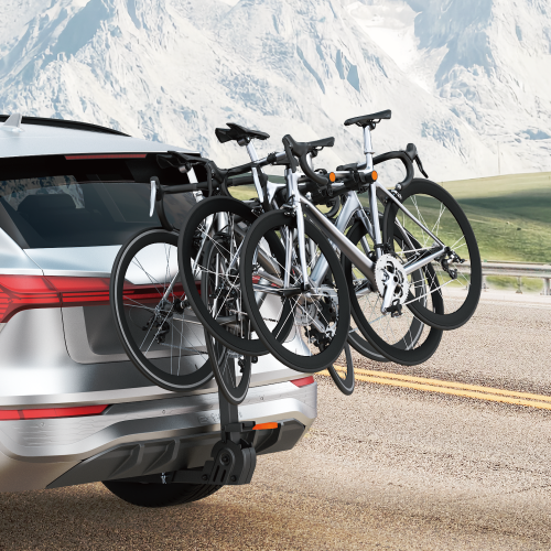 Foldable 4-Bike Hitch Rack for Cars CBR09-41H A fully foldable, no-assembly solution for carrying multiple bikes or e-bikes up to 65kg (143 lbs). from china(chinese)