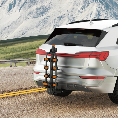 Foldable 4-Bike Hitch Rack for Cars CBR09-41H A fully foldable, no-assembly solution for carrying multiple bikes or e-bikes up to 65kg (143 lbs). from china(chinese)