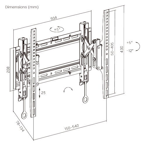 SOPORTE DE PARED INCLINABLE DE EXTENSIÓN AVANZADO LP65-44T ¡Extenderse para Disfrutar al Máximo de la Visualización! from china(chinese)