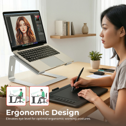 Ventilated Ultra-Slim Aluminum Laptop Stand 