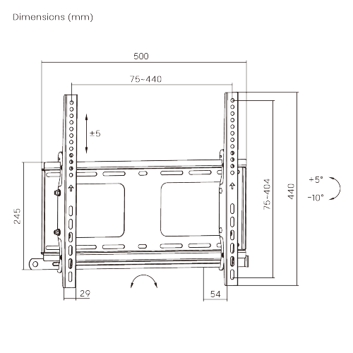 Anti-theft Weatherproof Tilt TV Wall Mount LP38-44ATW Fits most 32”~75” TVs from china(chinese)