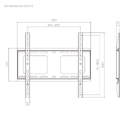 Heavy-duty Fixed TV Wall Mount