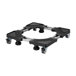 Adjustable Mobile Base with 4 Leveling Feet and 4 Locking Casters
