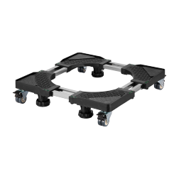  Adjustable Mobile Base with 4 Leveling Feet and 4 Locking Casters